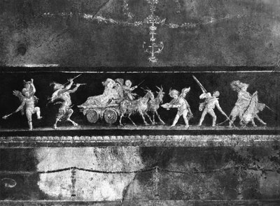 Bacchic Procession of Cherubs, Frieze from the Oecus of the Casa dei Vettii (House of the Vettii) c.50-79 AD by Roman